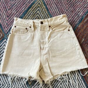 Madewell butter yellow denim Shorts